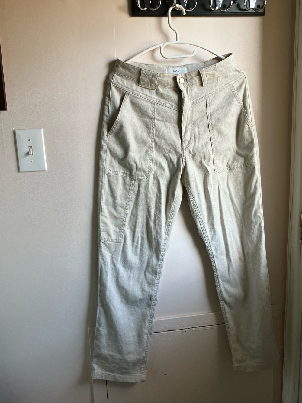 ba&sh Light Beige Linden blend pants